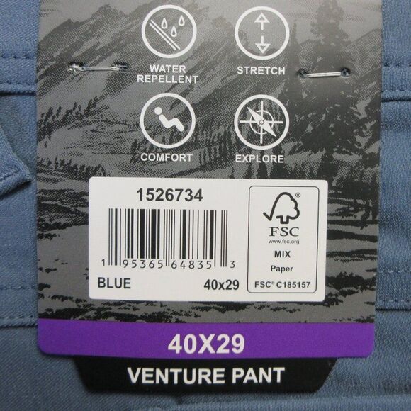 GERRY Venture Hiking Work Commuter Tech Pant 40x29 Cargo Utility Blue Grey 3 NWT - Picture 7 of 13